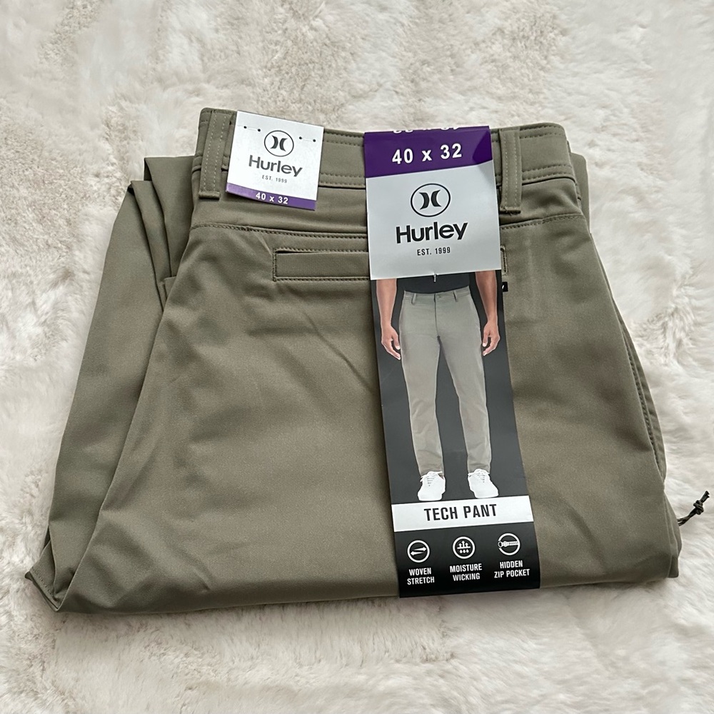 Hurley Men Tech Stretch Pants (Green 40x32)